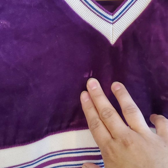Vintage 90s 725 Originals Purple Velvet Top - Picture 6 of 7